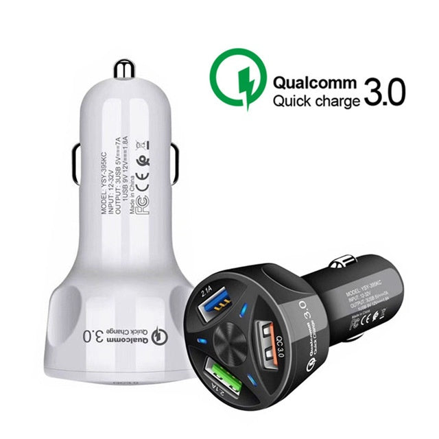 3 USB Port Quick Car Charger