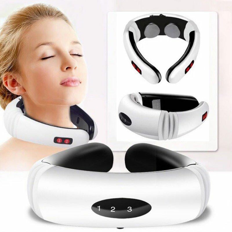 Electric neck massager with far infrared pain relief tool